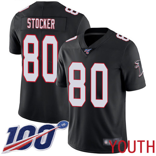 Atlanta Falcons Limited Black Youth Luke Stocker Alternate Jersey NFL Football #80 100th Season Vapor Untouchable->youth nfl jersey->Youth Jersey